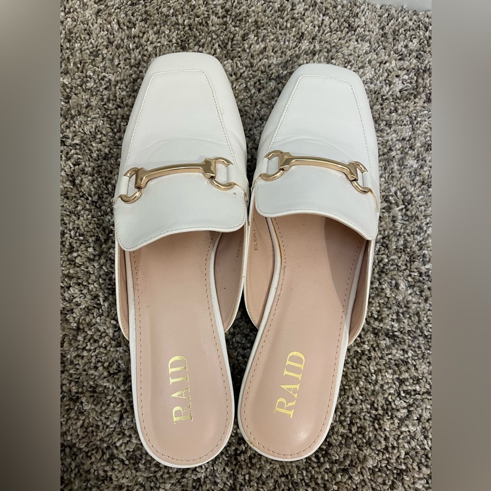 White slide ons